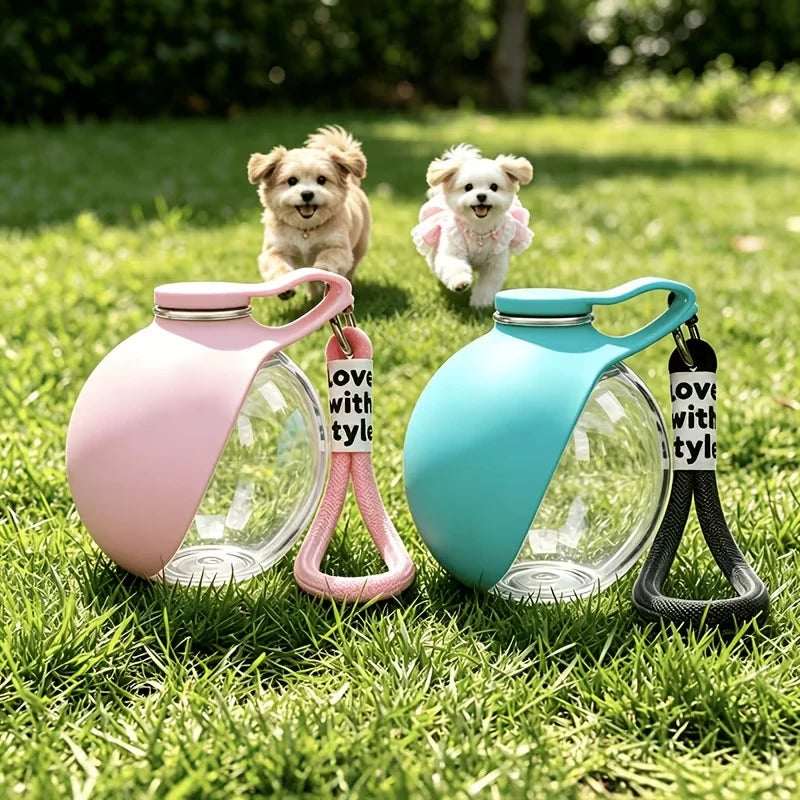 Portable Pet Water Bottle with Leak-Proof Spherical Design