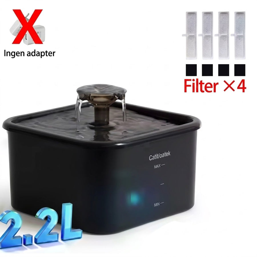 Automatisk Kattvattenfontän med 2.2L Utrymme